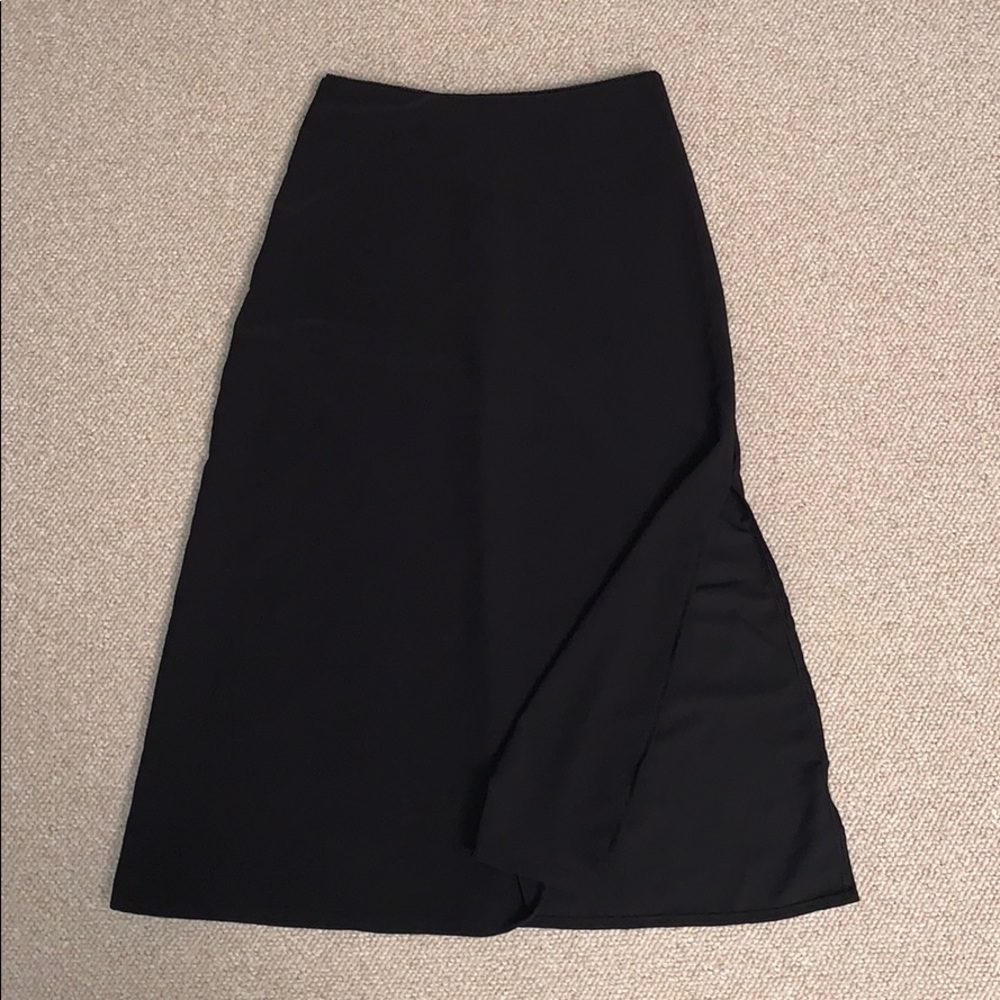 Black Midi skirt with slit